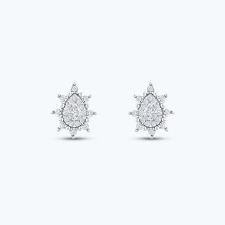 Lotus Flower Diamond Earrings