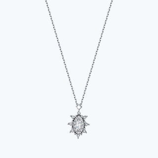 Lotus Flower Diamond Necklace