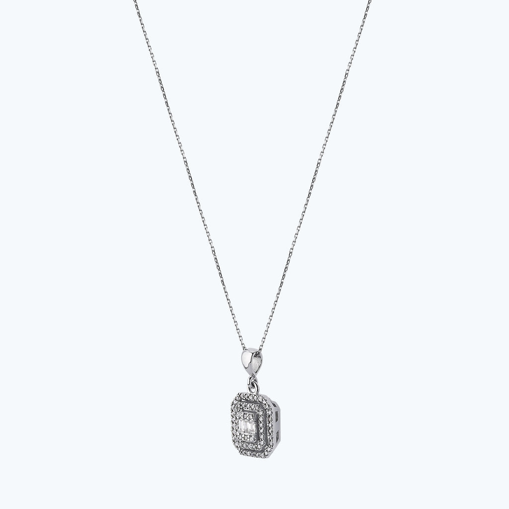 Collier Diamant Baguette