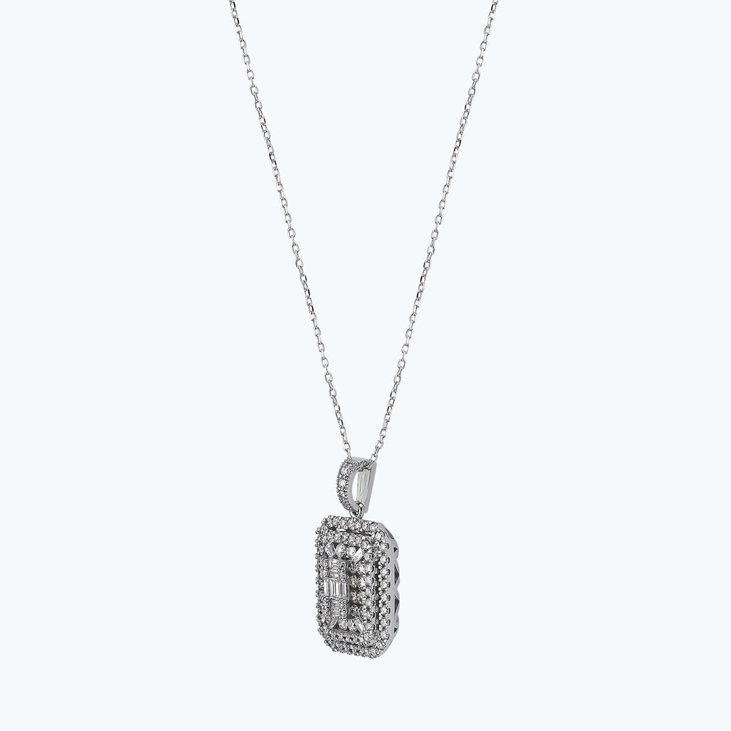 Collier Diamant Baguette
