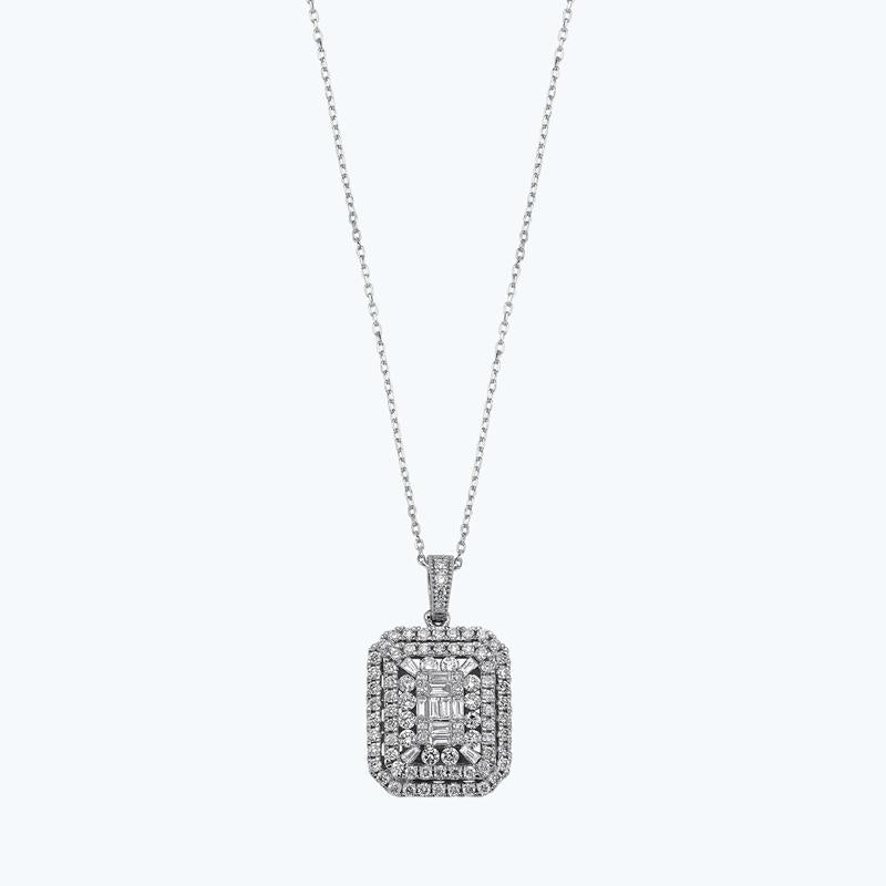 Collier Diamant Baguette