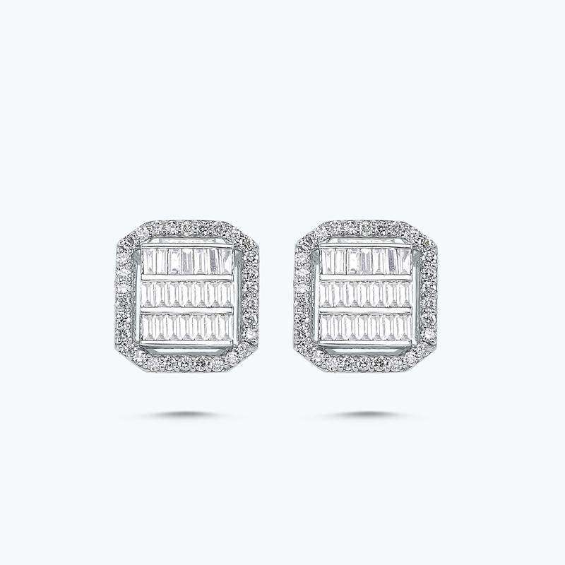 Baguette Diamantohrring