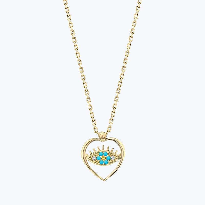 Besties Eye Gold Necklace