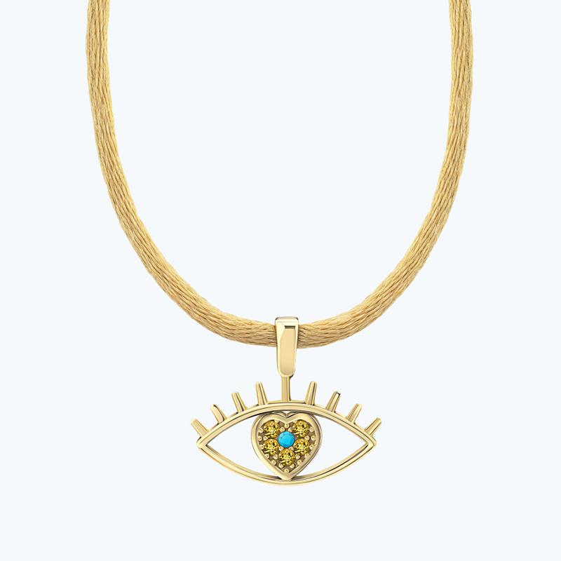Besties Eye Gold Necklace
