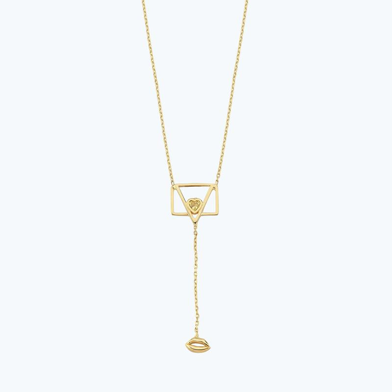 Besties Letter Gold Necklace