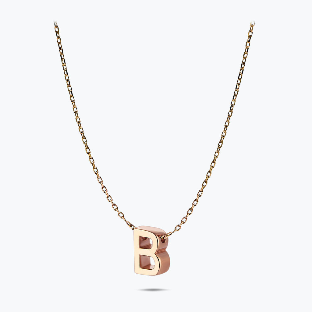 Collier Or Lettre B