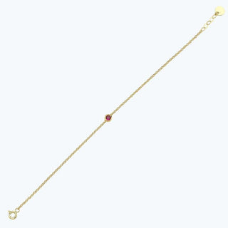 Red Stone Gold Bracelet