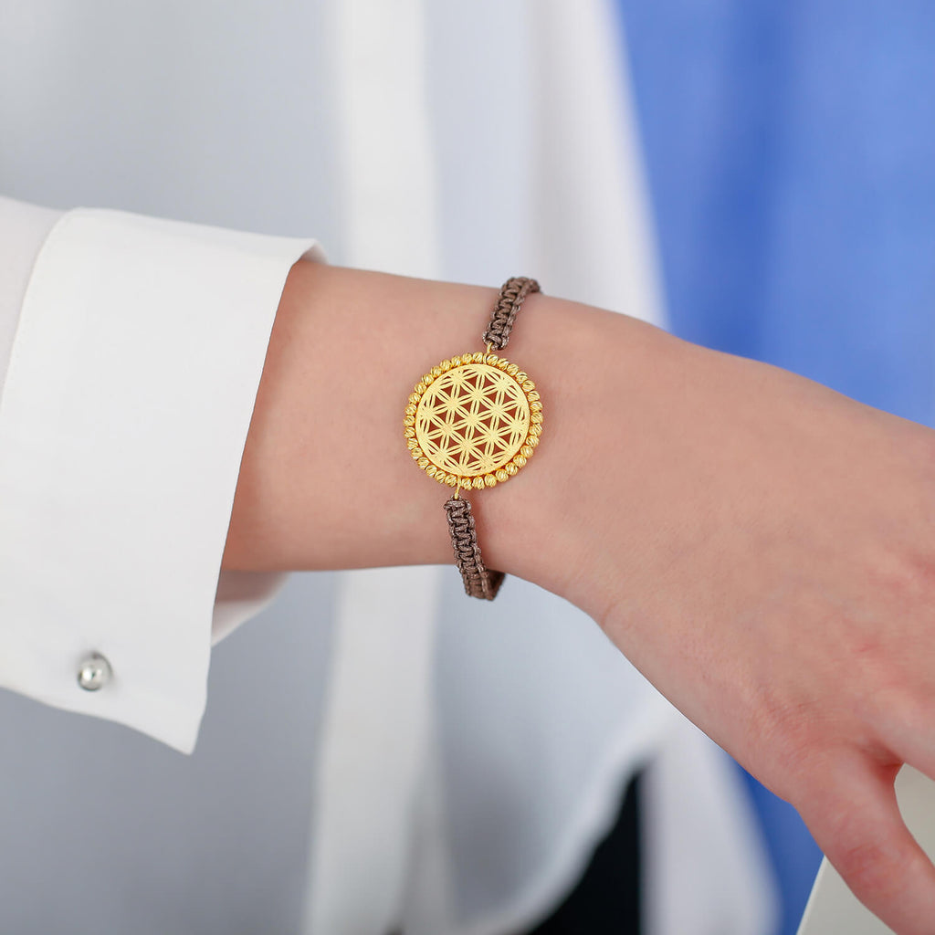 22K Lebensblume Goldarmband 