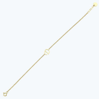Letter D Gold Bracelet