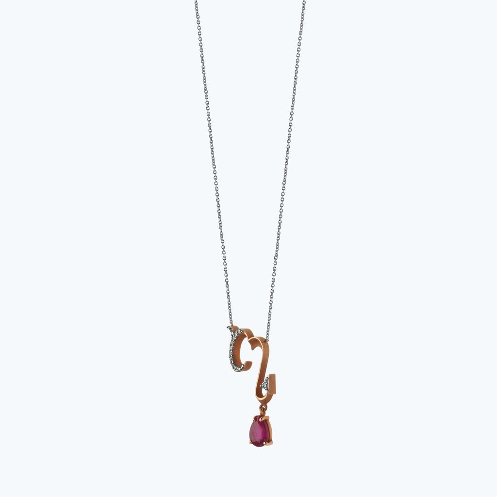 Collier Diamant Rubis
