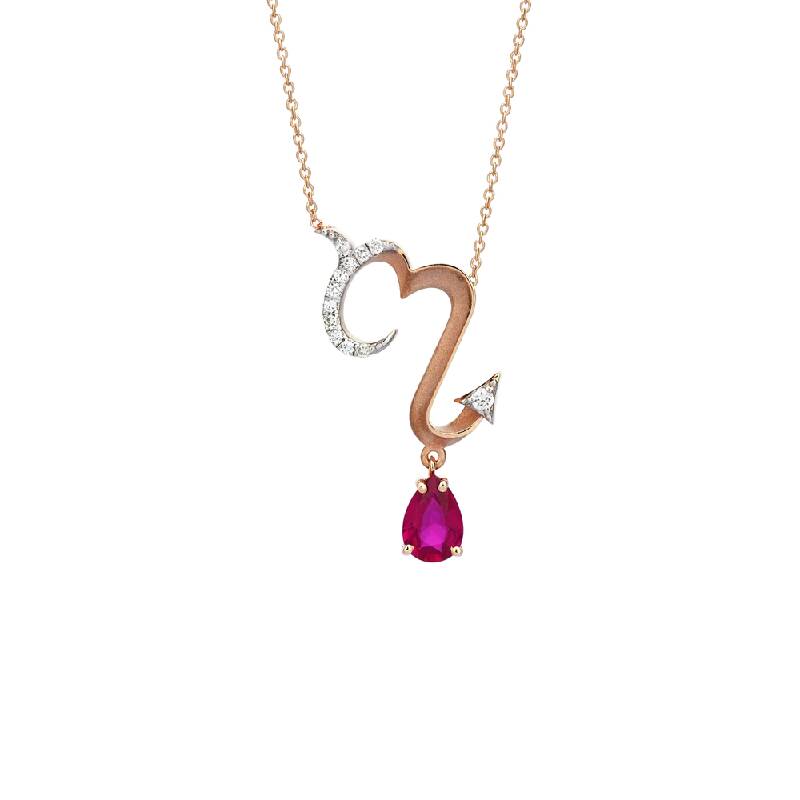 Collier Diamant Rubis