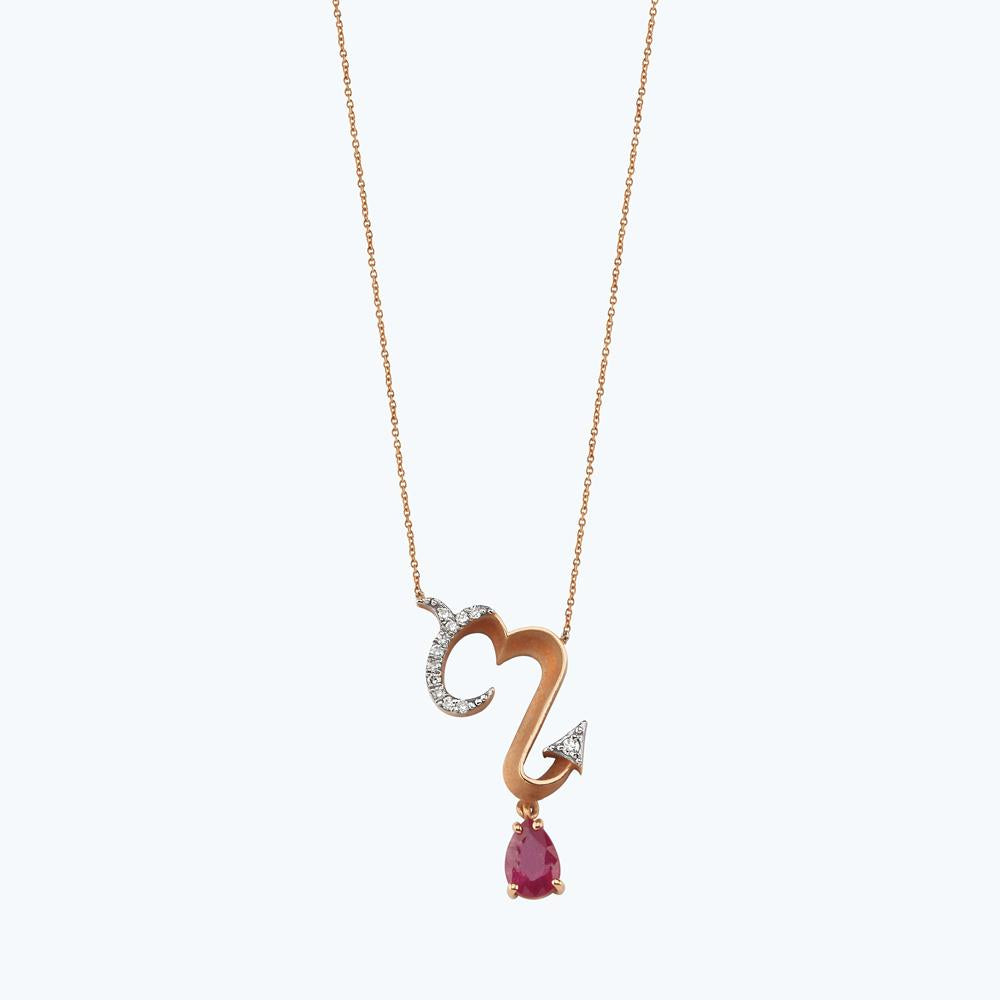 Collier Diamant Rubis