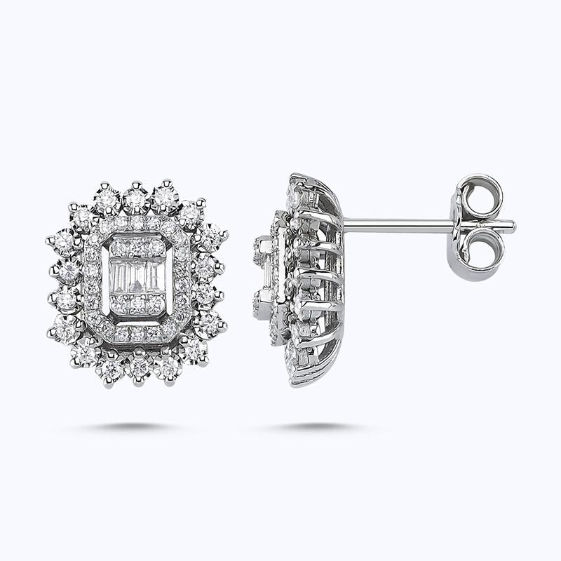 Baguette Diamantohrring