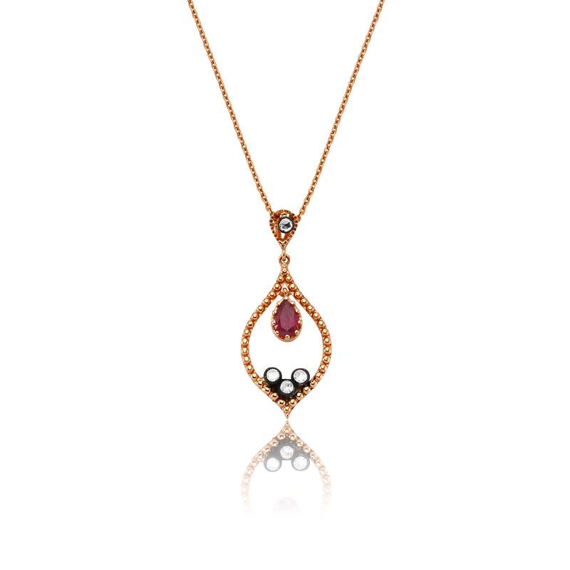 Collier Diamant Rubis