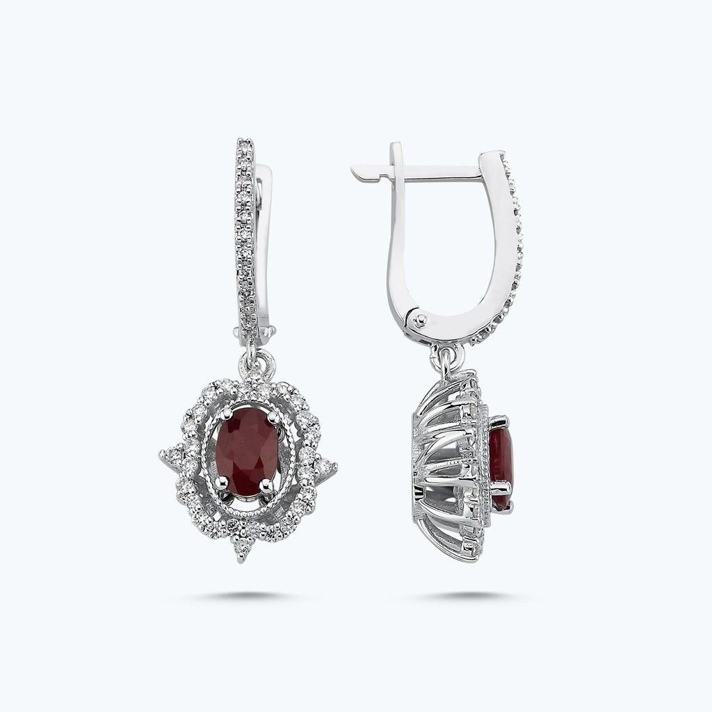 Rubin Diamantohrring