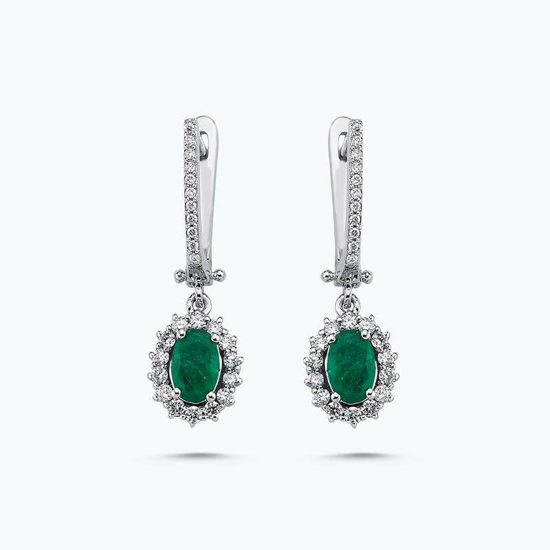 Emerald Diamond Earrings