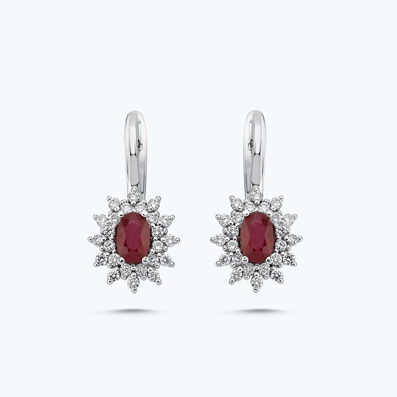 Rubin Diamantohrring