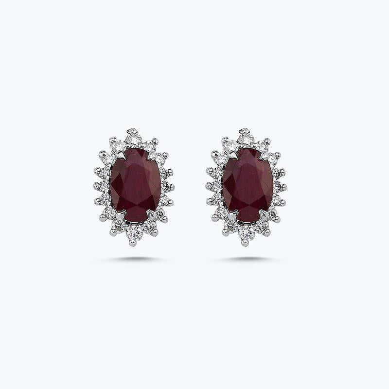 Ruby Diamond Earrings
