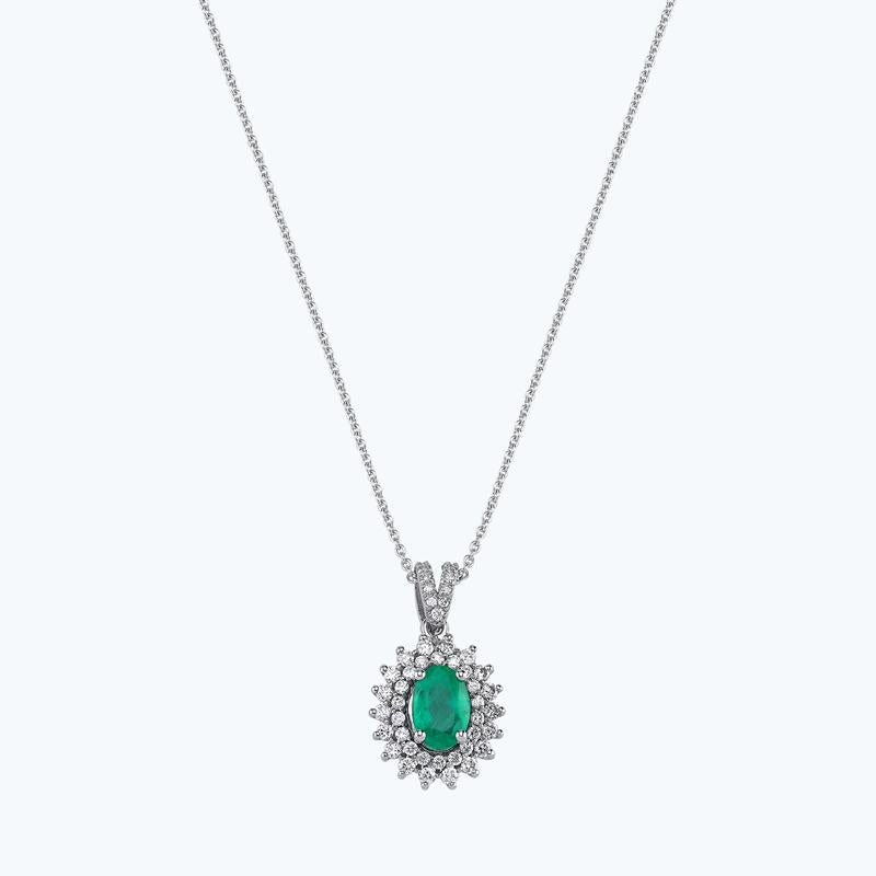 Collier Diamant Émeraude
