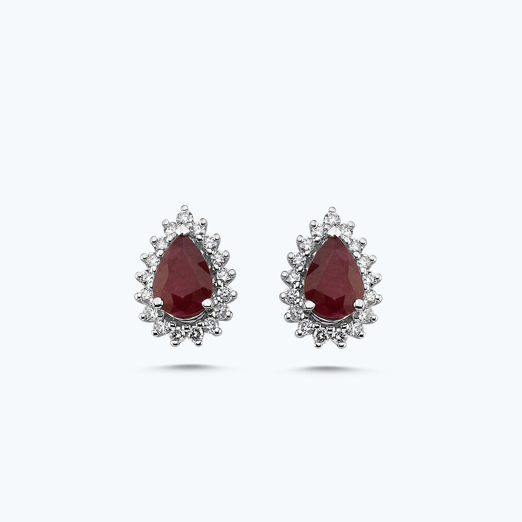 Rubin Diamantohrring
