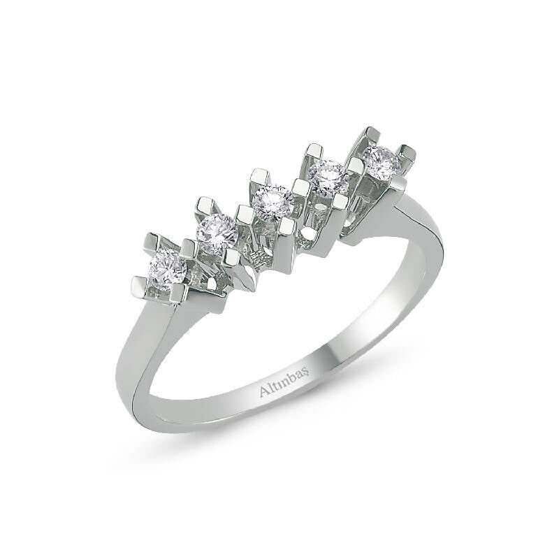 Fünf Steine Diamantring