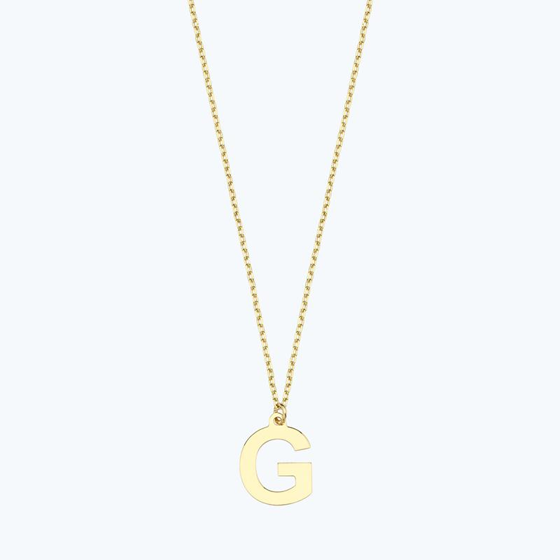 Letter G Gold Necklace