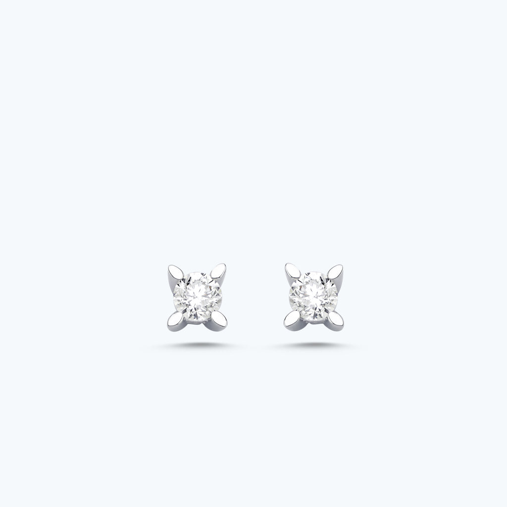 Boucles d'Oreilles Diamant Solitaire
