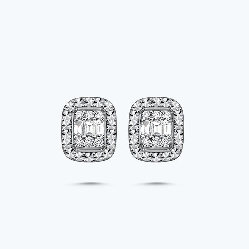 Baguette Diamantohrring