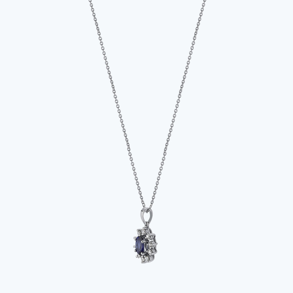 Saphir Diamantkette