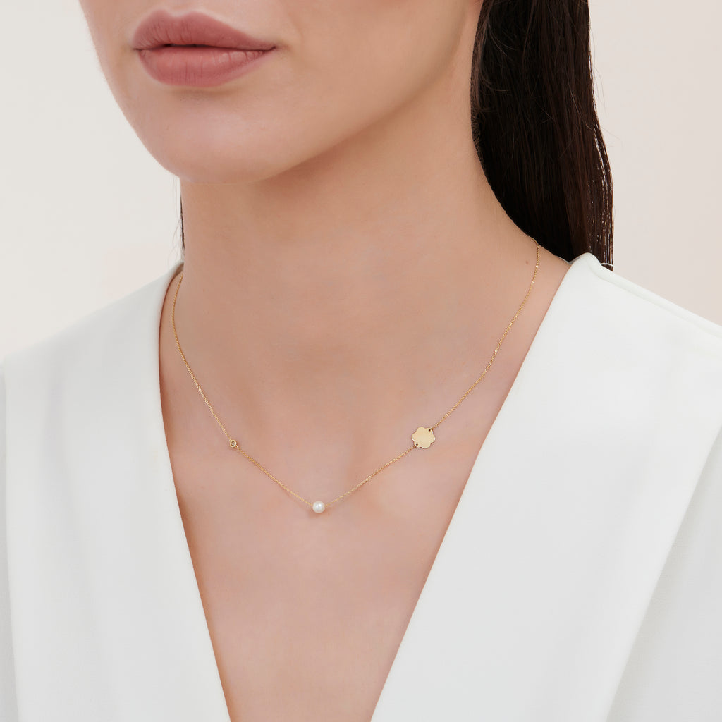 Perlen Diamantkette