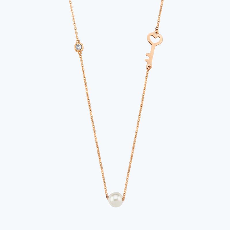 Perlen Diamantkette