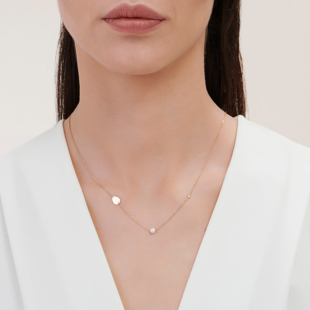 Perlen Diamantkette