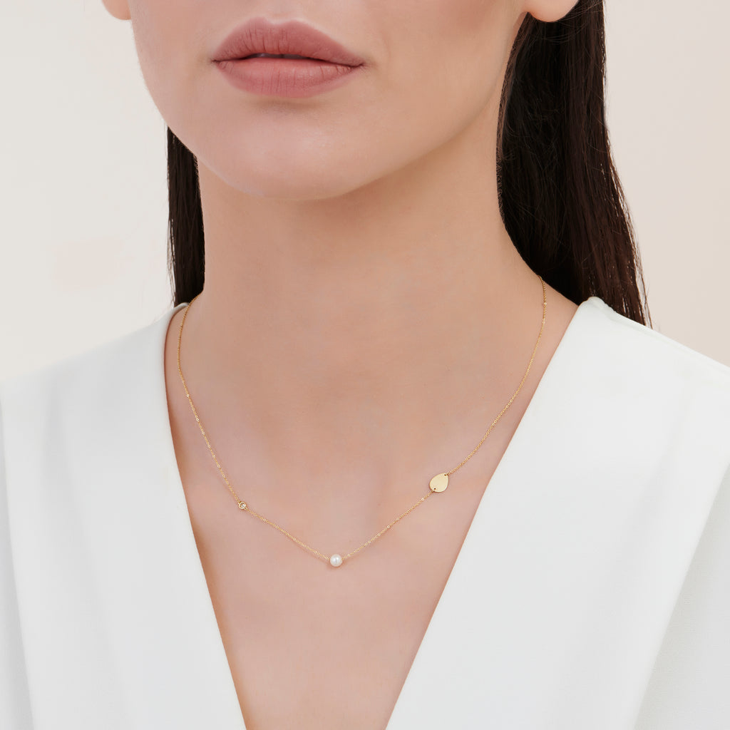 Perlen Diamantkette