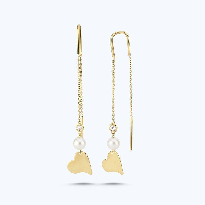 Perlen Diamantohrring