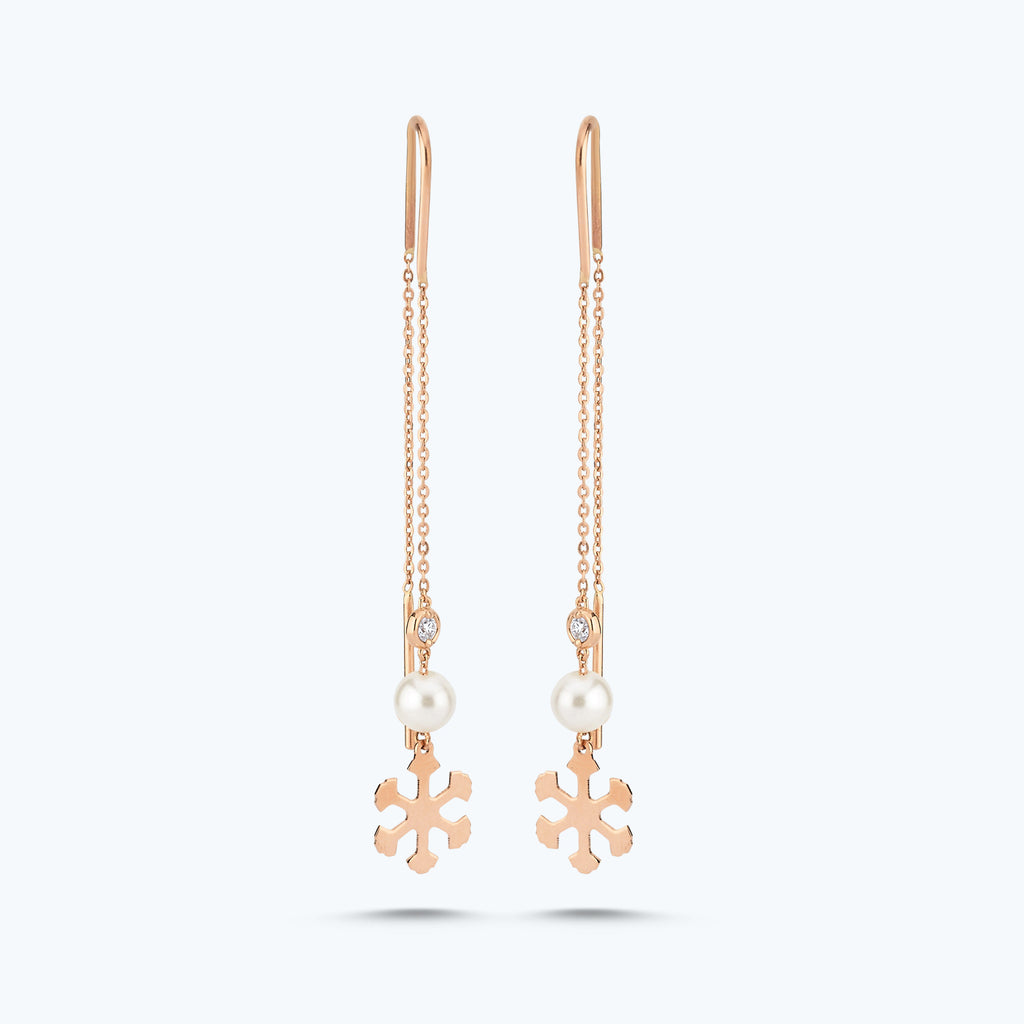 Perlen Diamantohrring