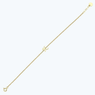 Letter K Gold Bracelet