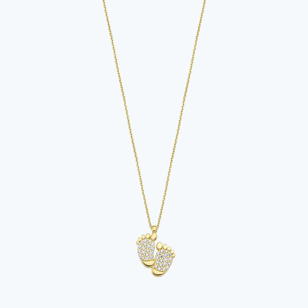 Fußabdruck Goldkette