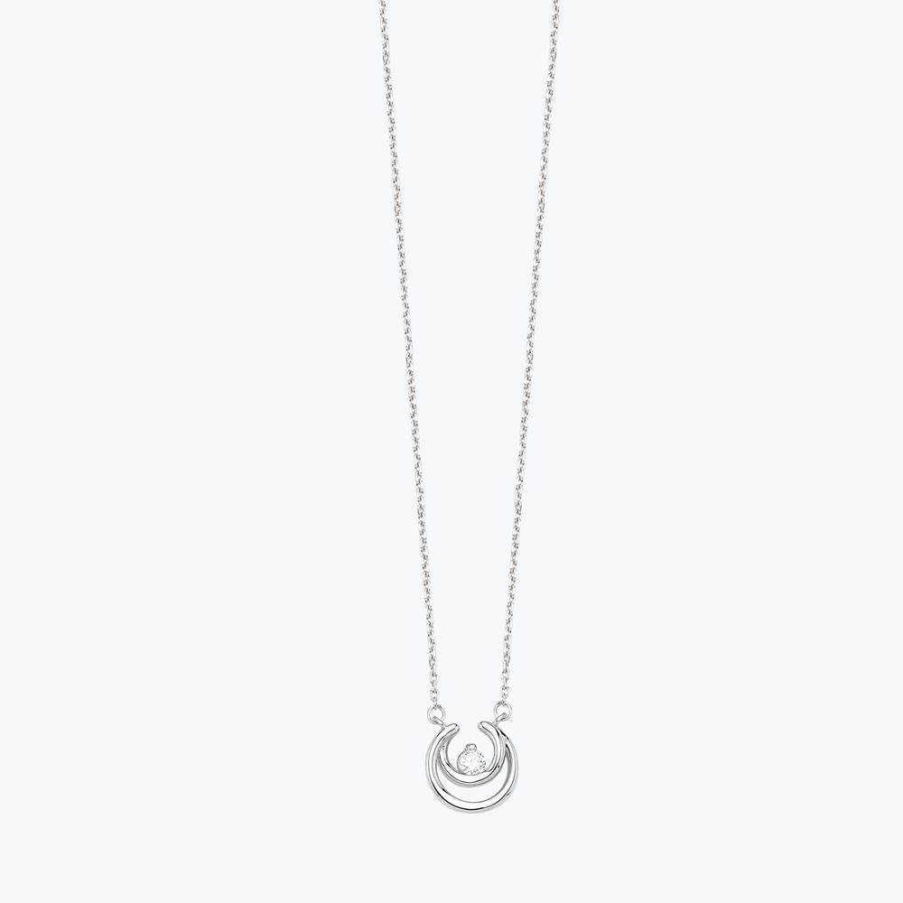 Diamond Crescent Necklace