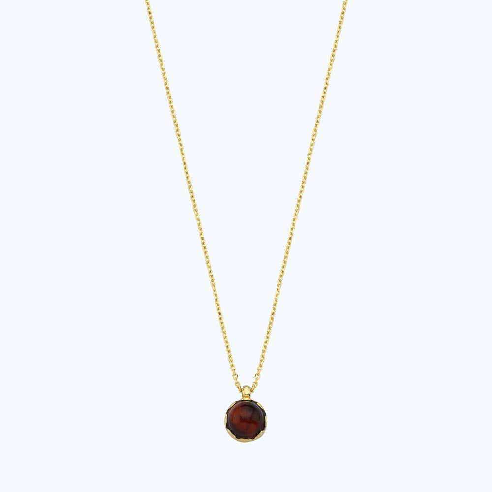 Collier Or Pierre Rouge