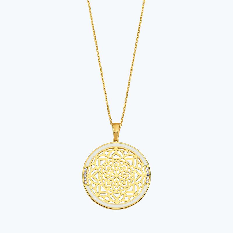 22Kt Altınbaş Mandala Goldkette
