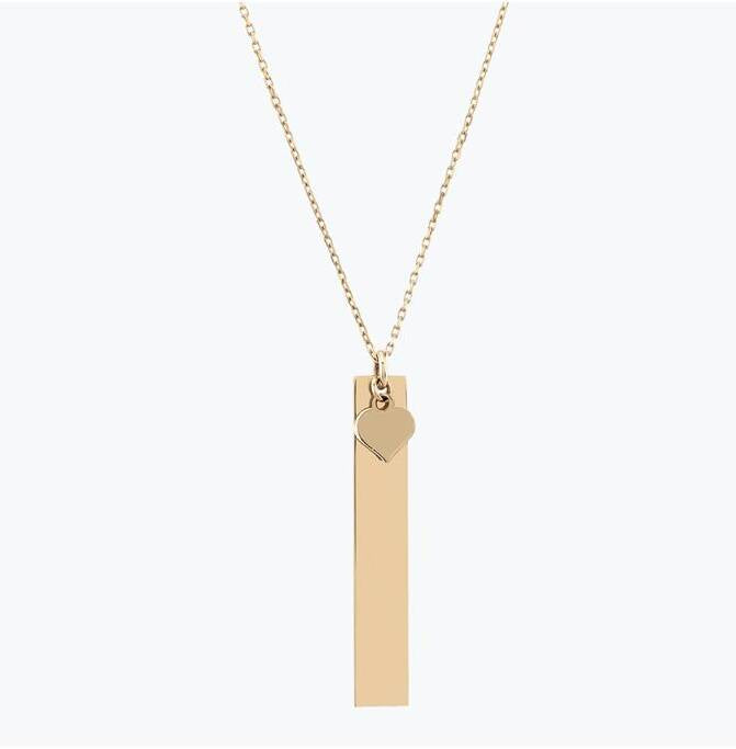 Name Plate Gold Necklace
