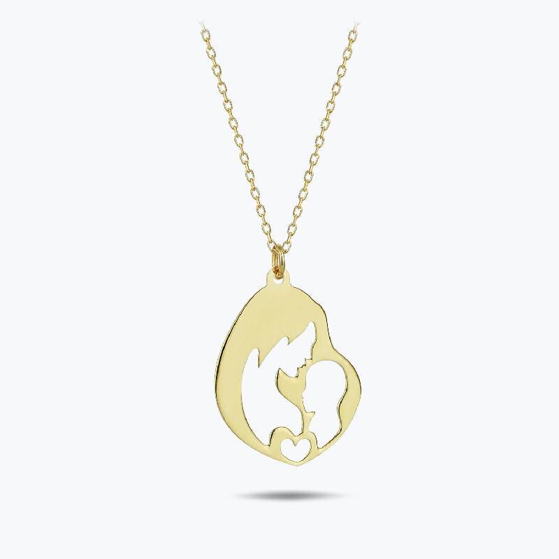 Mother & Child Gold Necklace
