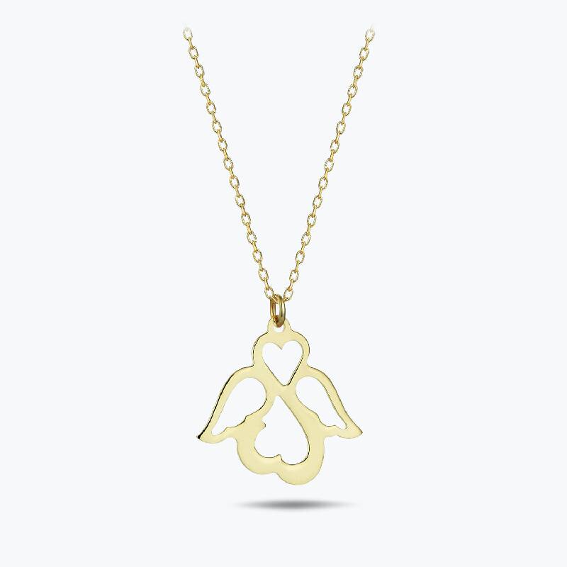 Wing Heart Gold Necklace