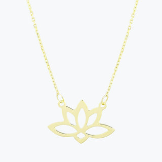 Lotus Flower Gold Necklace