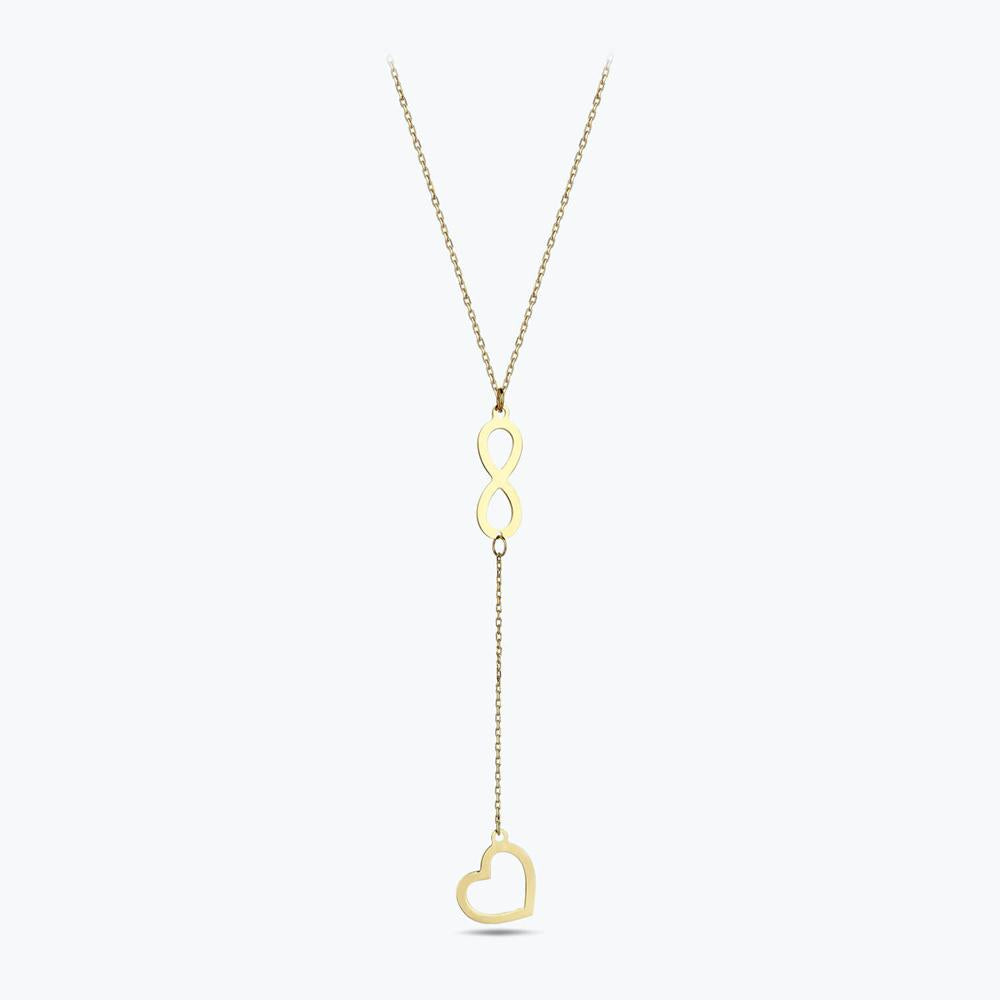 Infınite Heart Gold  Necklace