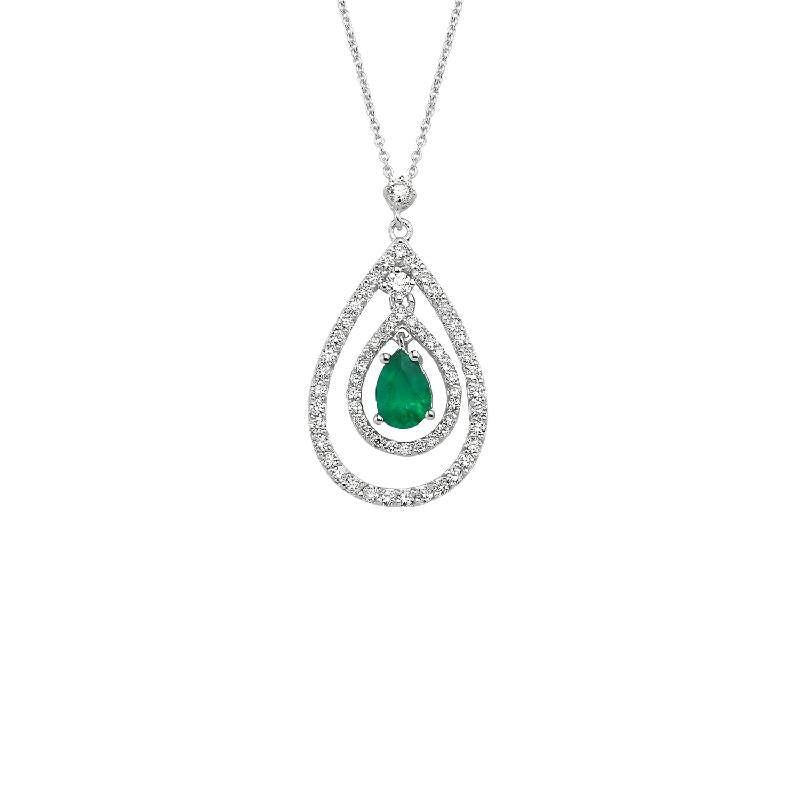 Collier Diamant Émeraude
