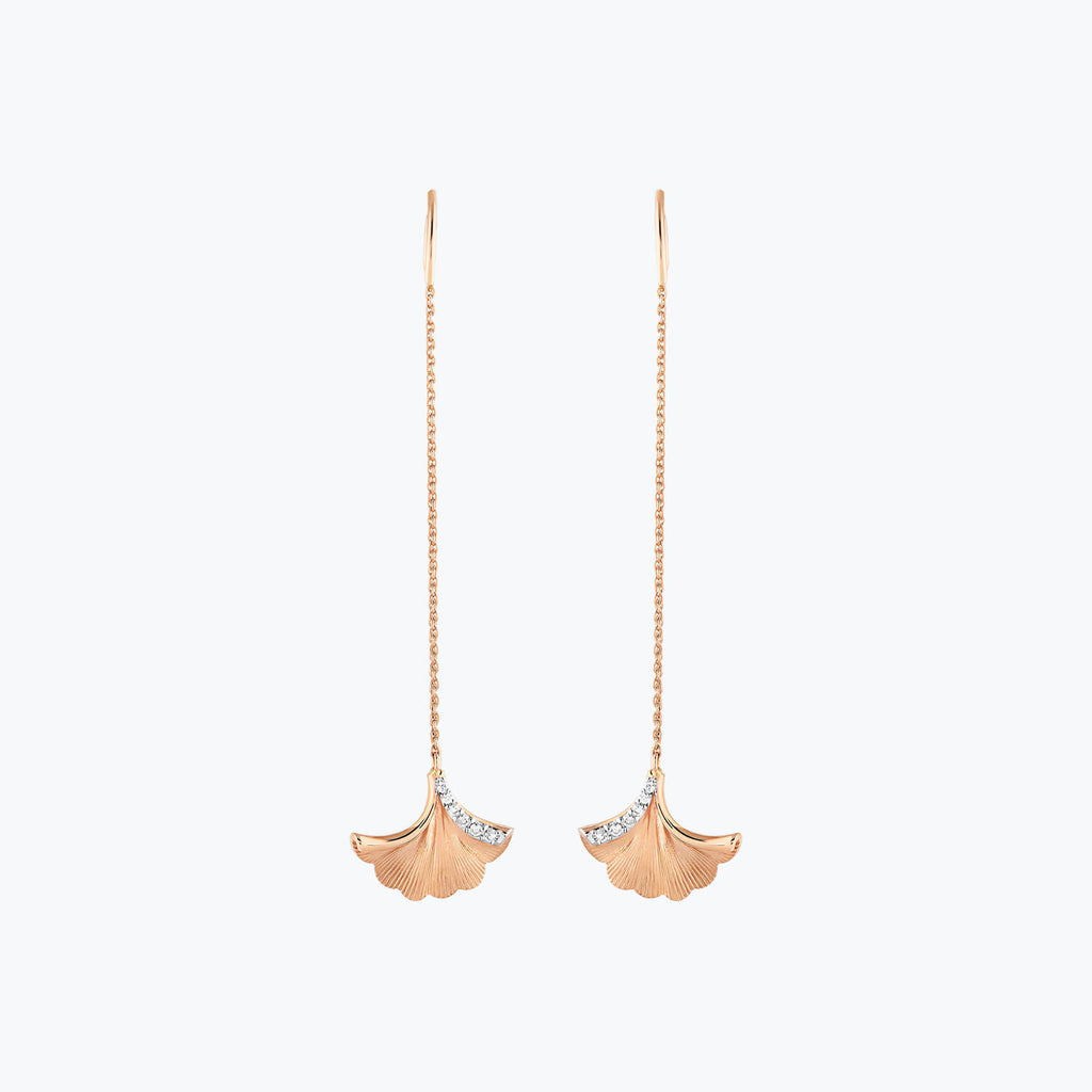 Diamantohrring - Ginkgo