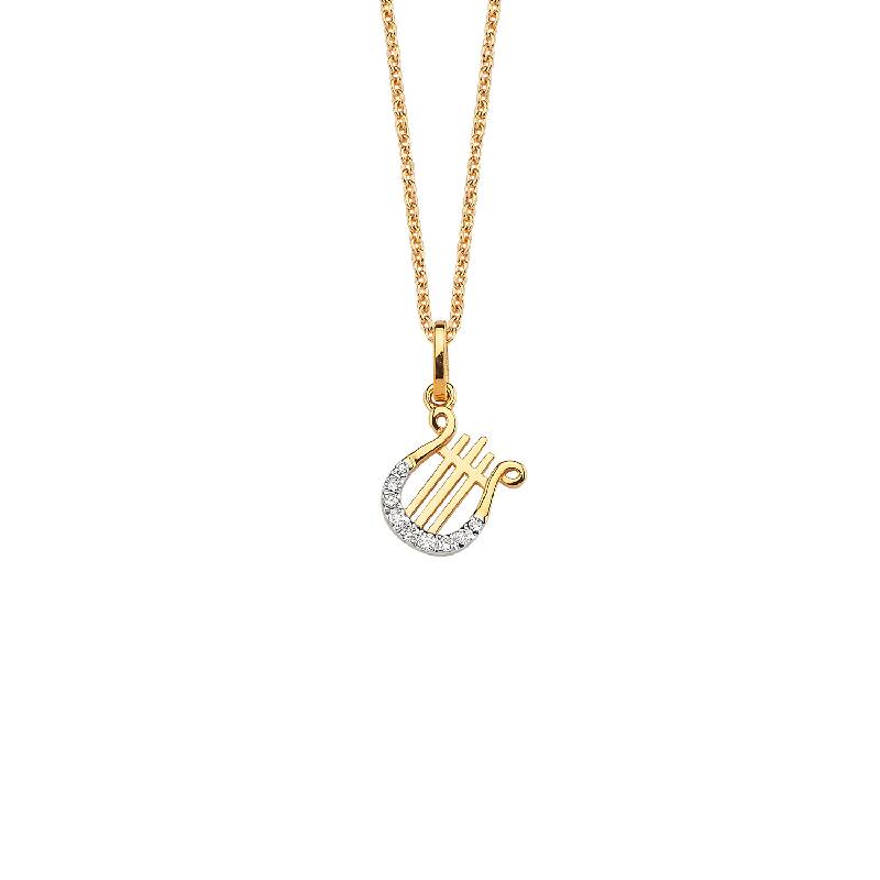 Harp Diamond Necklace