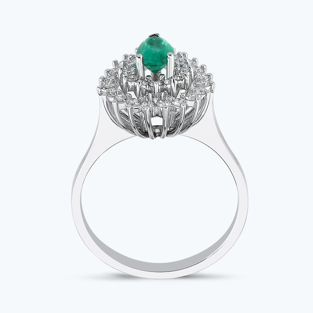 Smaragd Diamantring