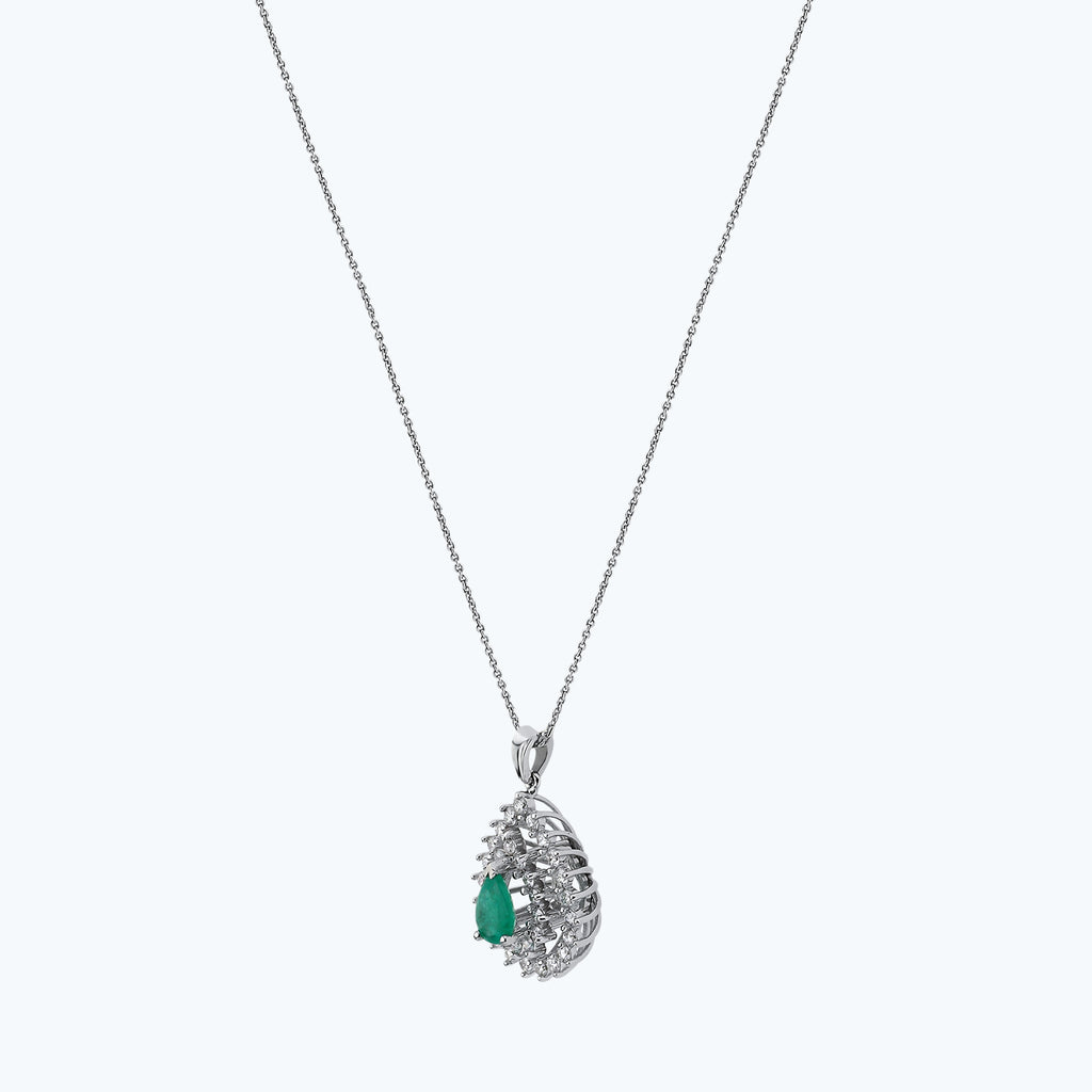 Collier Diamant Émeraude